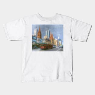 Melbourne Icons On Flinders Kids T-Shirt